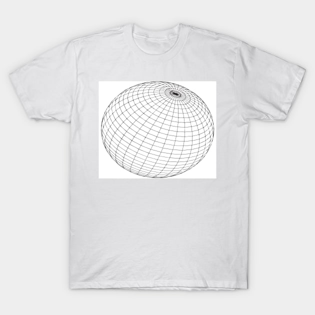 Black and White Sphere Abstract Art T-Shirt by BruceALMIGHTY Baker